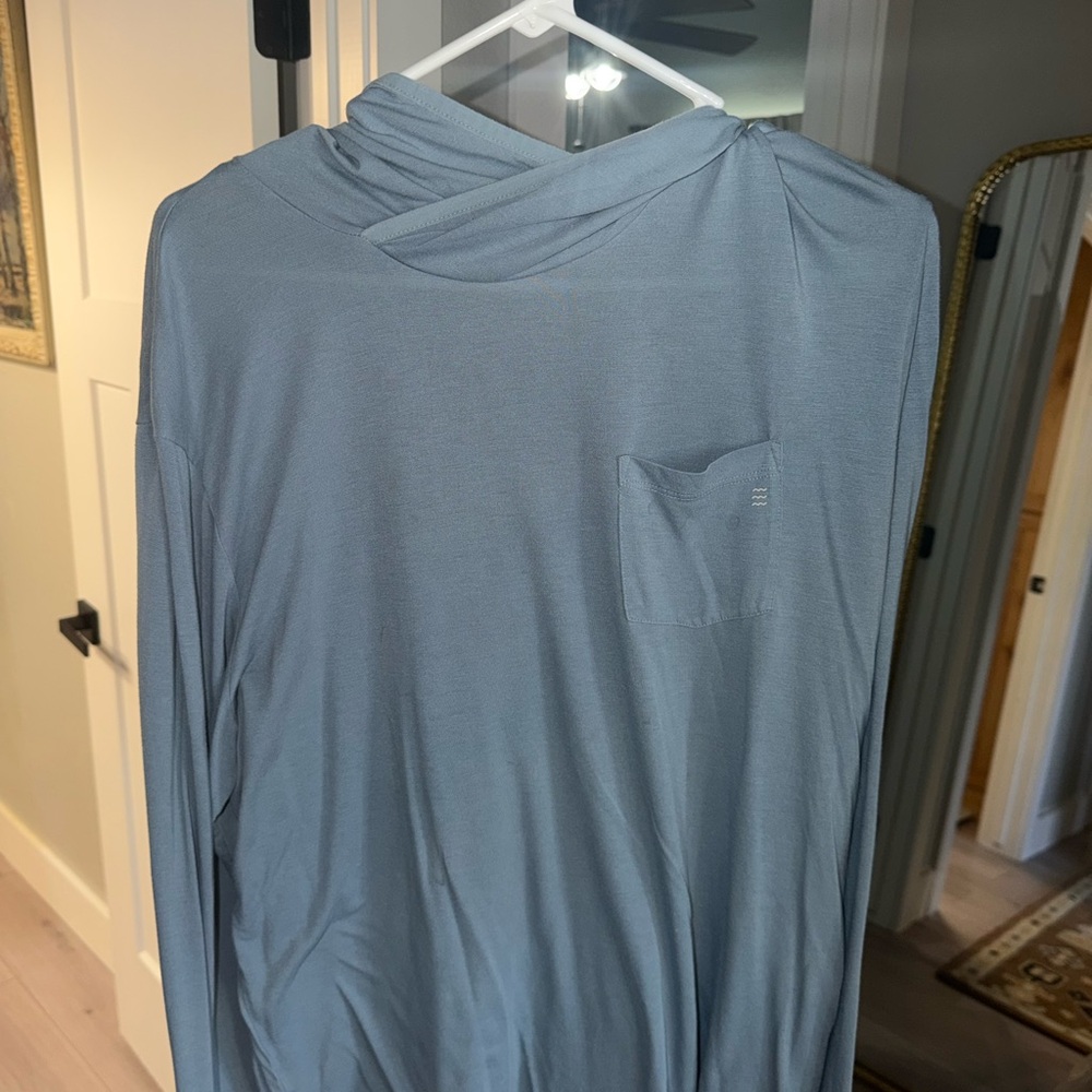 Free fly bamboo hoody slate blue